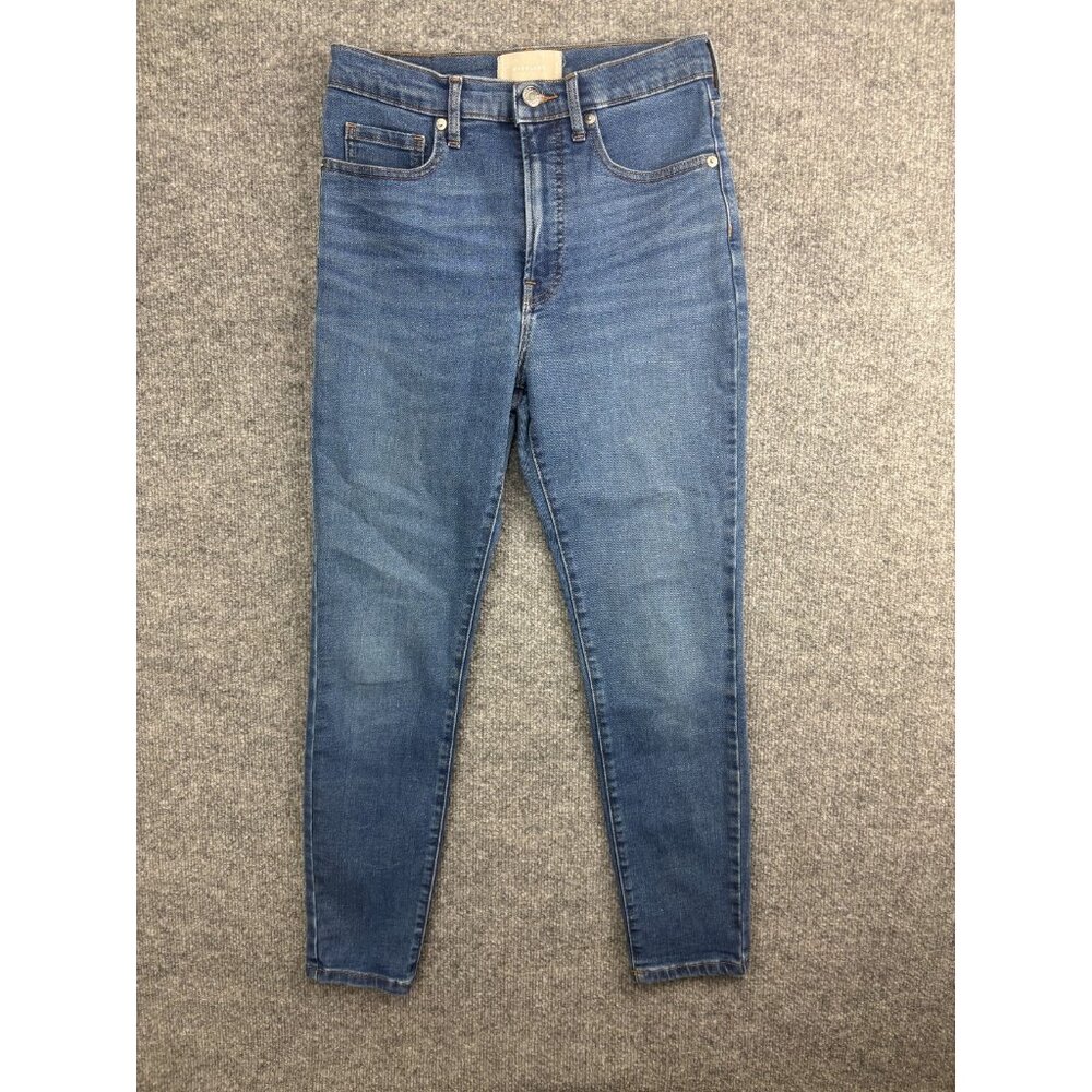Everlane Ankle Jeans Women's 27 Dark Blue High Rise Stretch Denim